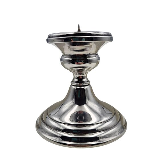 Gorham Silver Candle Holder Plate Original YC3006 Weighted Approx  3.5 In. High - Picture 2 of 7